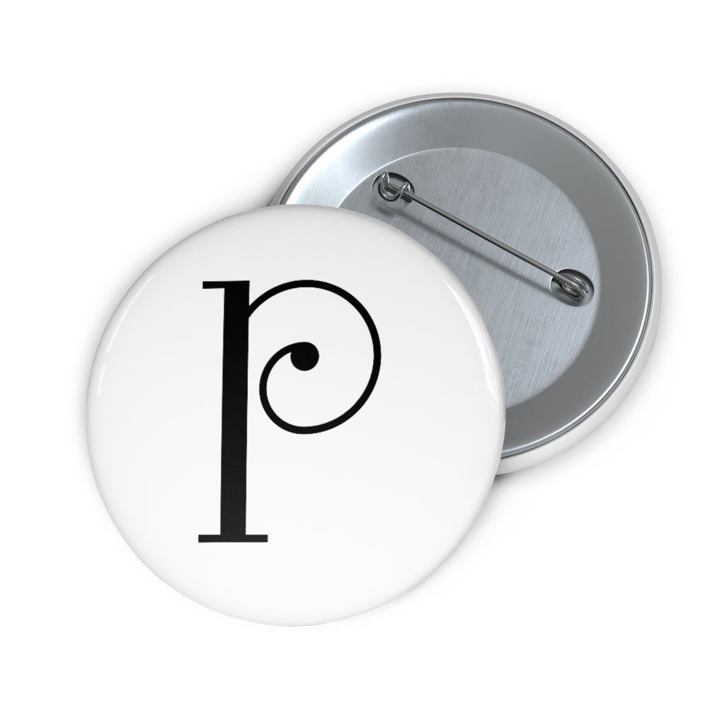 “P” Logo Button–White