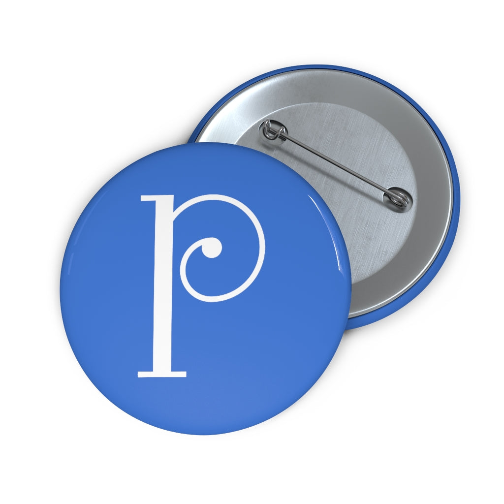 “P” Logo Button–Blue
